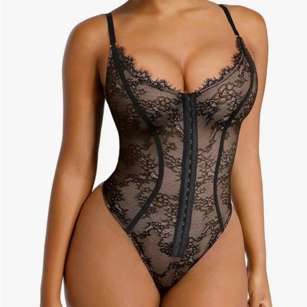 Black Lace Shapewear Bodysuit